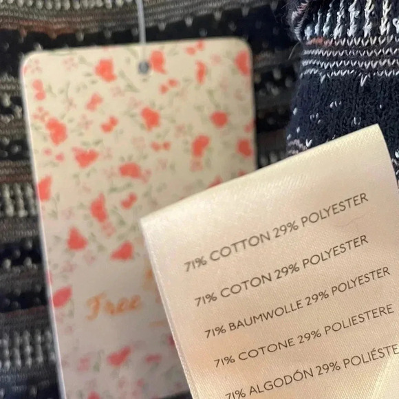 Free People Heirloom Striped Ruffle Top Off the Shoulder - Picture 8 of 9